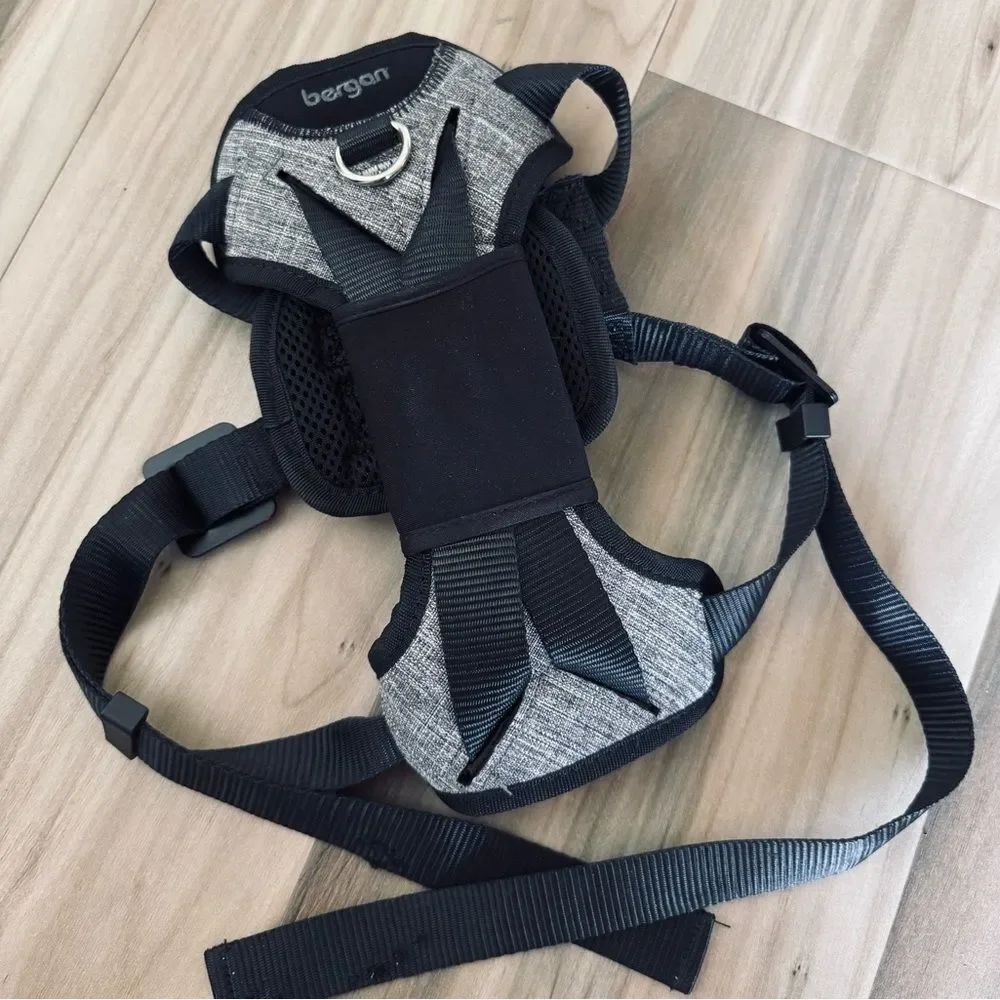 Bergan Black Gray Dog Pet Harness Medium